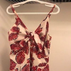 Red floral Romper
